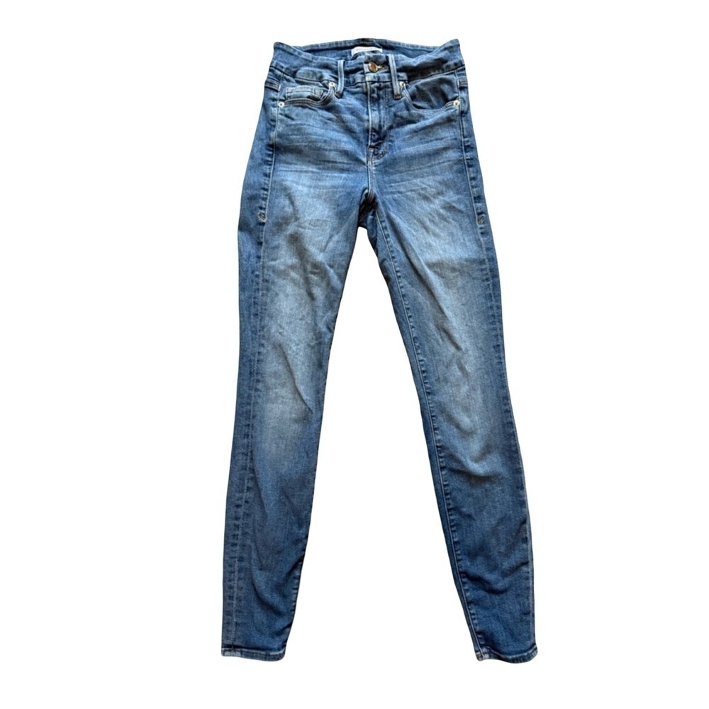 Good American Blue Skinny Good Legs Jeans Classic Denim Size 24 Stretch Casual